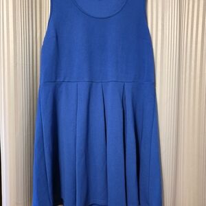Chic Blue Sleeveless Mini Dress